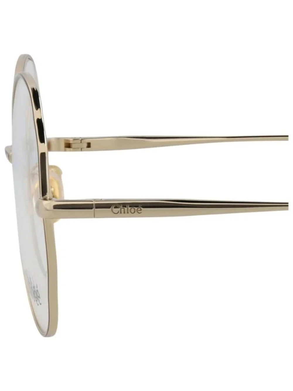 New Chloé Womens Round/Oval Gold Gold Transparent Fashion Designer Eyeglasses